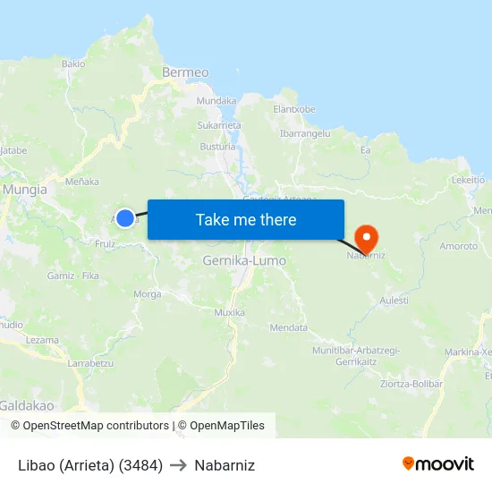 Libao (Arrieta) (3484) to Nabarniz map