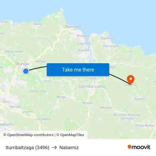 Iturribaltzaga (3496) to Nabarniz map