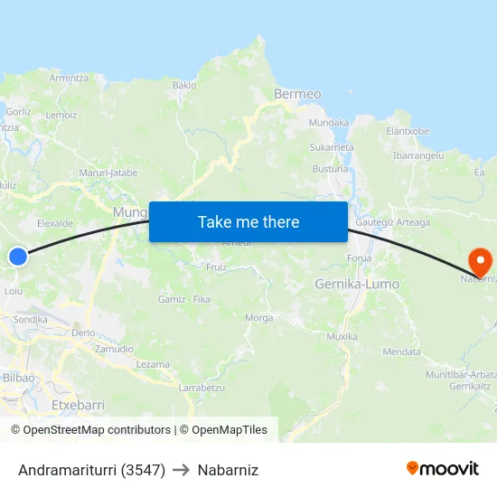 Andramariturri (3547) to Nabarniz map