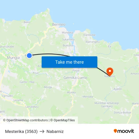 Mesterika (3563) to Nabarniz map