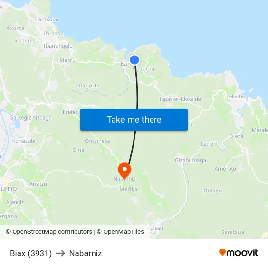 Biax (3931) to Nabarniz map