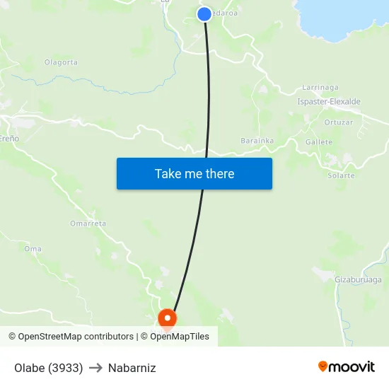 Olabe (3933) to Nabarniz map
