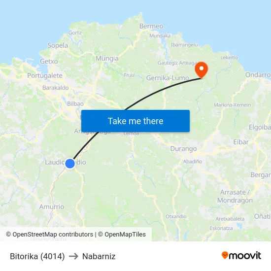 Bitorika (4014) to Nabarniz map