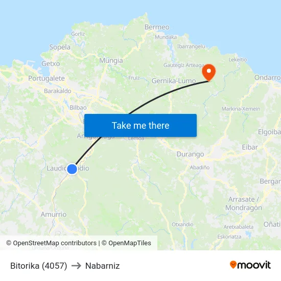 Bitorika (4057) to Nabarniz map