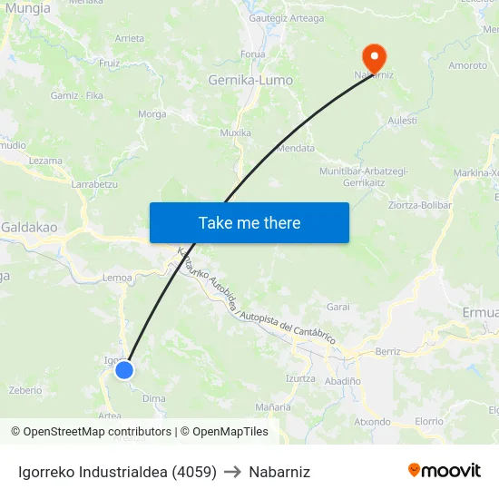 Igorreko Industrialdea (4059) to Nabarniz map