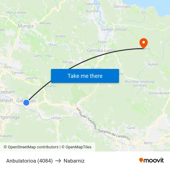 Anbulatorioa (4084) to Nabarniz map