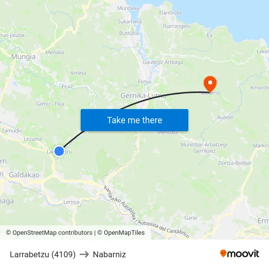 Larrabetzu (4109) to Nabarniz map