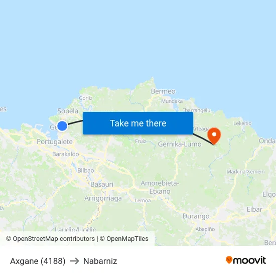 Axgane (4188) to Nabarniz map