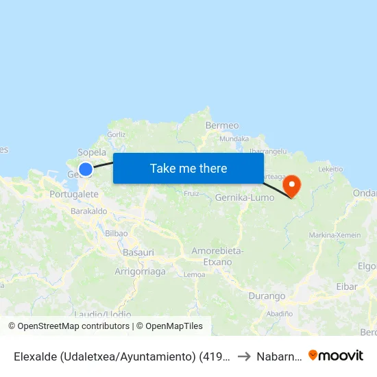 Elexalde (Udaletxea/Ayuntamiento) (4190) to Nabarniz map