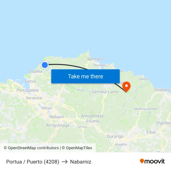 Portua / Puerto (4208) to Nabarniz map