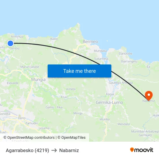 Agarrabesko (4219) to Nabarniz map