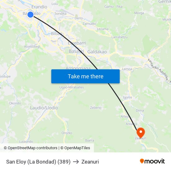 San Eloy (La Bondad) (389) to Zeanuri map