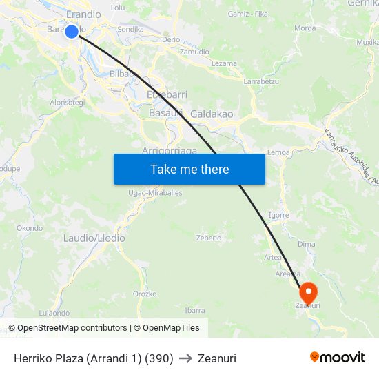 Herriko Plaza (Arrandi 1) (390) to Zeanuri map