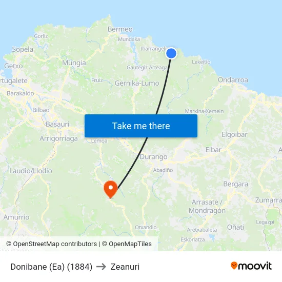 Donibane (Ea) (1884) to Zeanuri map