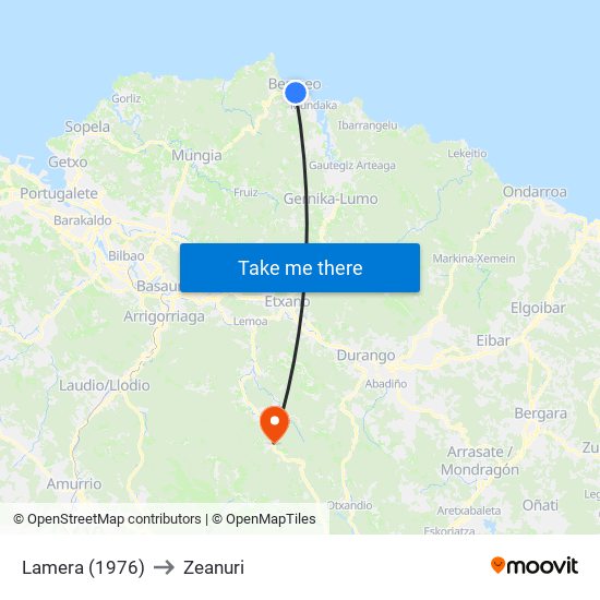 Lamera (1976) to Zeanuri map