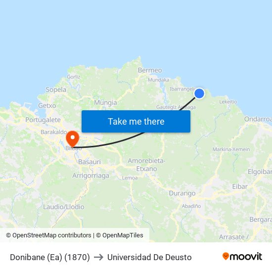 Donibane (Ea) (1870) to Universidad De Deusto map