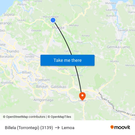 Billela (Torrontegi) (3139) to Lemoa map