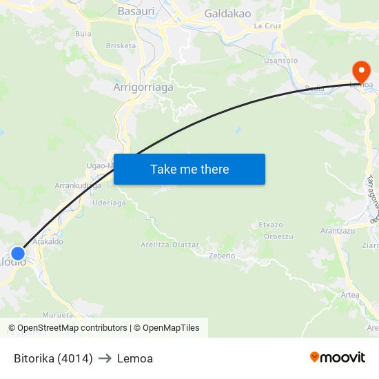 Bitorika (4014) to Lemoa map