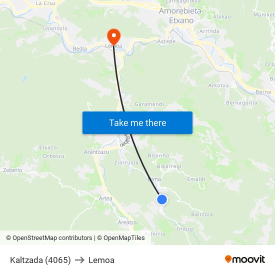 Kaltzada (4065) to Lemoa map