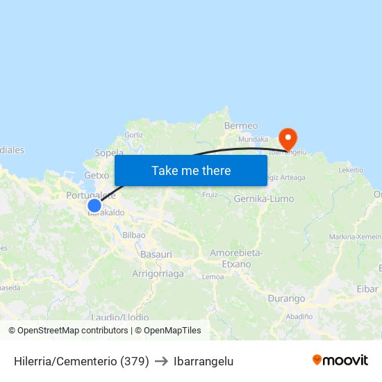 Hilerria/Cementerio (379) to Ibarrangelu map