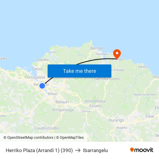 Herriko Plaza (Arrandi 1) (390) to Ibarrangelu map