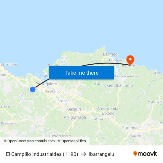 El Campillo Industrialdea (1190) to Ibarrangelu map