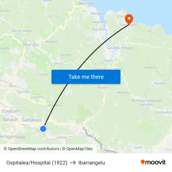 Ospitalea/Hospital (1922) to Ibarrangelu map