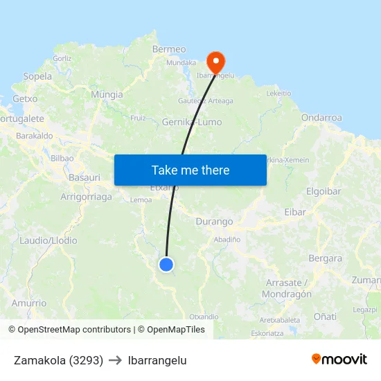 Zamakola (3293) to Ibarrangelu map