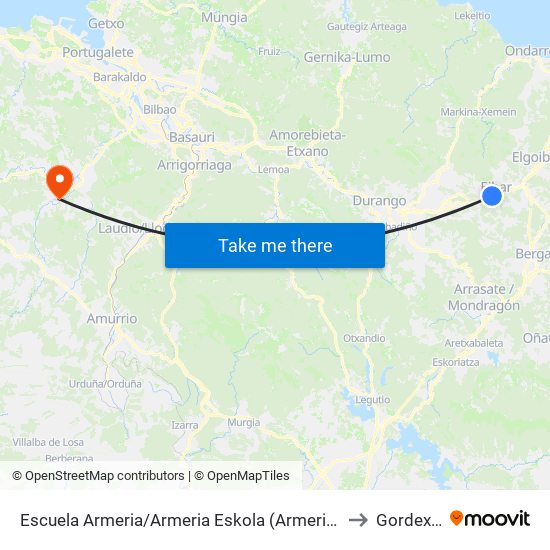 Escuela Armeria/Armeria Eskola (Armeria) (3967) to Gordexola map