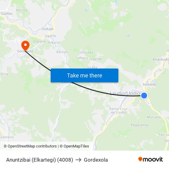 Anuntzibai (Elkartegi) (4008) to Gordexola map