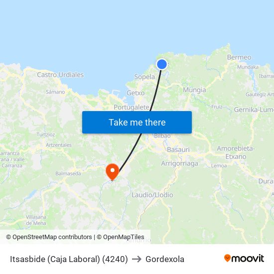 Itsasbide (Caja Laboral) (4240) to Gordexola map