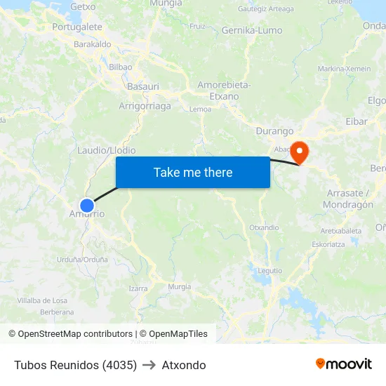 Tubos Reunidos (4035) to Atxondo map