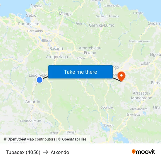 Tubacex (4056) to Atxondo map