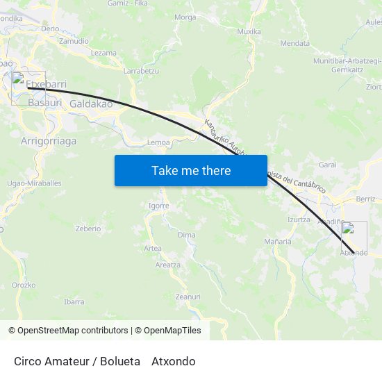 Circo Amateur / Bolueta to Atxondo map