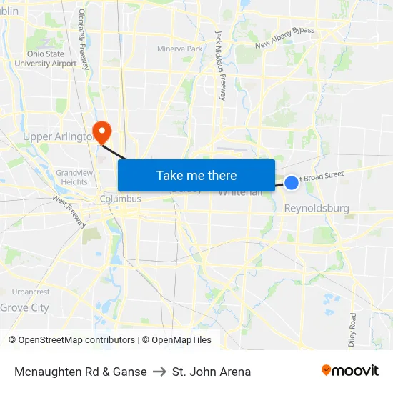 Mcnaughten Rd & Ganse to St. John Arena map