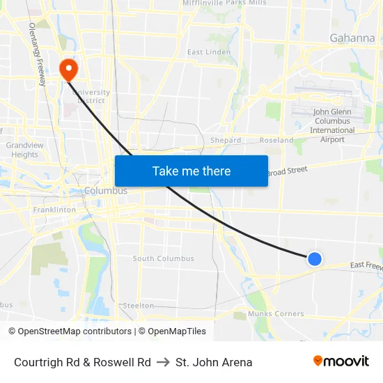 Courtrigh Rd & Roswell Rd to St. John Arena map