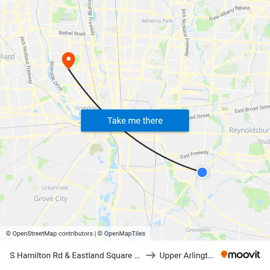 S Hamilton Rd & Eastland Square Dr to Upper Arlington map