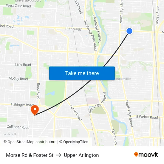 Morse Rd & Foster St to Upper Arlington map
