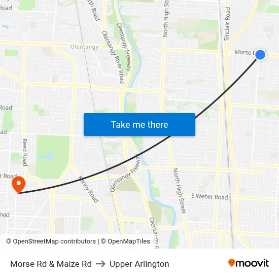 Morse Rd & Maize Rd to Upper Arlington map