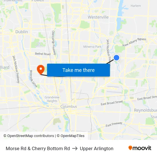 Morse Rd & Cherry Bottom Rd to Upper Arlington map