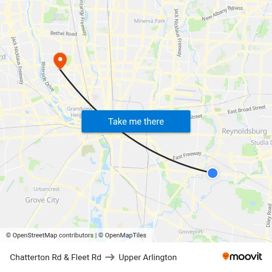 Chatterton Rd & Fleet Rd to Upper Arlington map