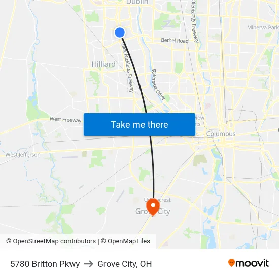 5780 Britton Pkwy to Grove City, OH map