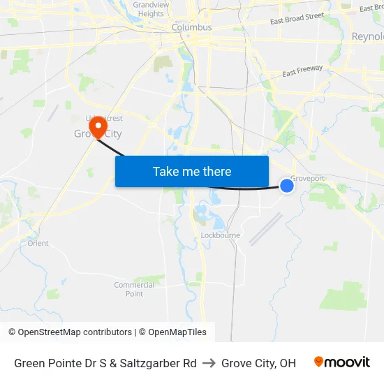 Green Pointe Dr S & Saltzgarber Rd to Grove City, OH map