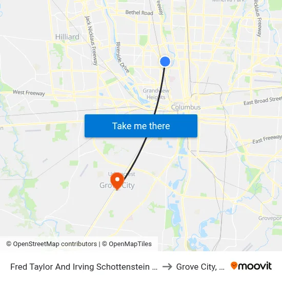 Fred Taylor And Irving Schottenstein Drive to Grove City, OH map