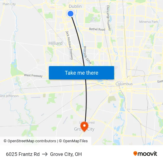 6025 Frantz Rd to Grove City, OH map