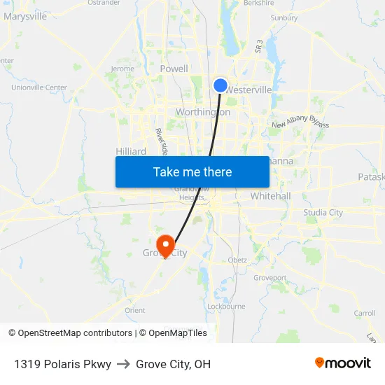 1319 Polaris Pkwy to Grove City, OH map