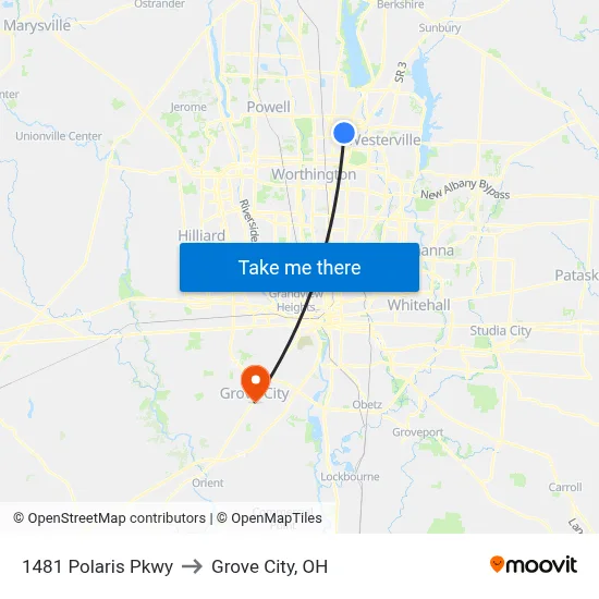 1481 Polaris Pkwy to Grove City, OH map