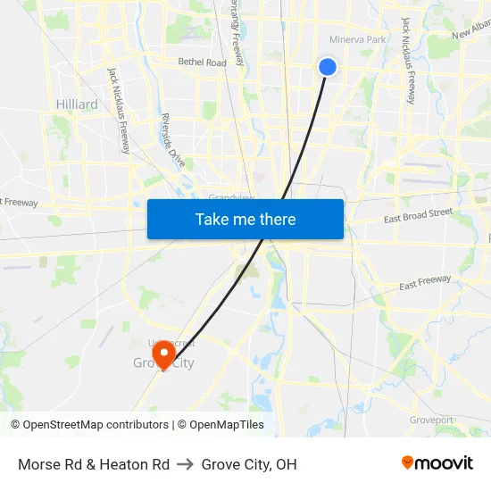 Morse Rd & Heaton Rd to Grove City, OH map