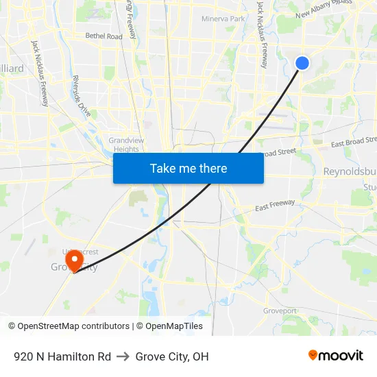 920 N Hamilton Rd to Grove City, OH map