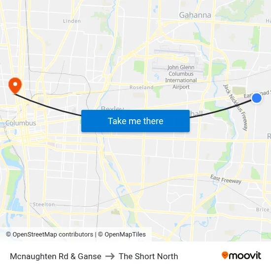 Mcnaughten Rd & Ganse to The Short North map